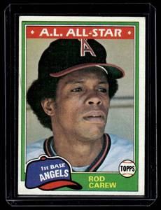 lot 97 image: Rod Carew 1981 Topps #100 Vintage Baseball Card