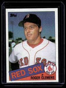 lot 98 image: Roger Clemens RC 1985 Topps #181 Rookie Vintage Baseball Card
