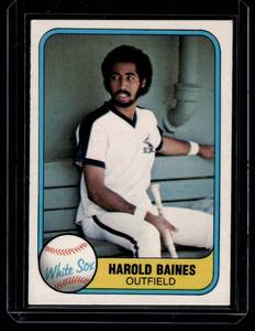 lot 108 image: Harold Baines RC 1981 Fleer #346 Rookie Vintage Baseball Card