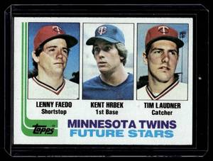 lot 109 image: Kent Hrbek RC 1982 Topps Minnesota Twins Future Stars #766 Rookie Vintage Baseball Card