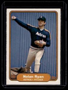 lot 111 image: Nolan Ryan 1982 Fleer #229 Vintage Baseball Card