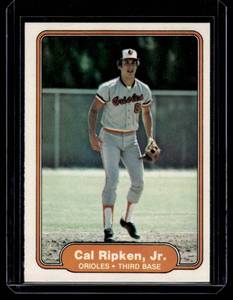 lot 114 image: Cal Ripken Jr. RC 1982 Fleer #176 Rookie Vintage Baseball Card
