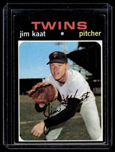 lot 124 image: Jim Kaat 1971 Topps #245 Vintage Baseball Card