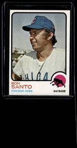 lot 125 image: Ron Santo 1973 Topps #115 Vintage Baseball Card