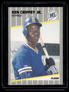lot 132 image: Ken Griffey Jr. RC 1989 Fleer #548 Rookie Baseball Card