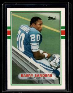 lot 136 image: Barry Sanders RC 1989 Topps Traded #83T Rookie Football Card