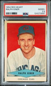 Ralph Kiner PSA 2.5 1954 Red Heart SP Short Print Rare Vintage Baseball Card