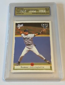 lot 140 image: Nomar Garciaparra RC Graded 9 Mint 1995 Best #3 Trenton Thunder Rookie Baseball Card