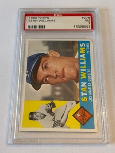 lot 146 image: Stan Williams PSA 7 NM 1960 Topps #278 Vintage Baseball Card