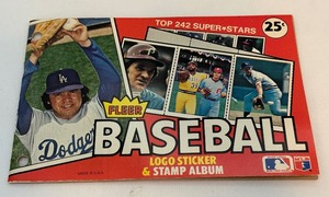 lot 235 image: Fleer Baseball Logo Sticker and Stamp Album