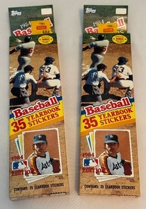 lot 239 image: 1984 Topps Baseball Yearbook Stickers - 2 New Boxes