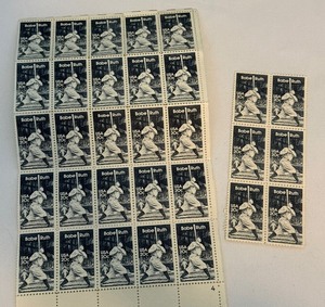 lot 242 image: Babe Ruth 20 Cent Stamps - Large Lot