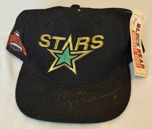 lot 15A image: Mike Modano Signed Dallas Stars Snapback Hockey Hat - New