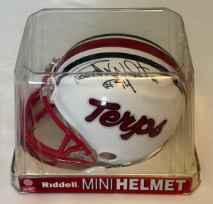 lot 25A image: Randy White Signed Maryland Terrapins Mini Helmet with Tristar COA