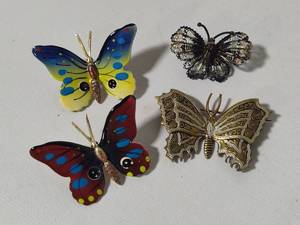 lot 59 image: Butterfly Brooches