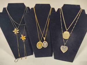 lot 62 image: Gold Tone Vintage Necklaces