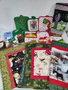lot 82 image: Holiday Placemats, Tip Towels, Pot Holders & More