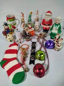 lot 85 image: Assorted Christmas Decor - Including Department 56 & Some Vintage