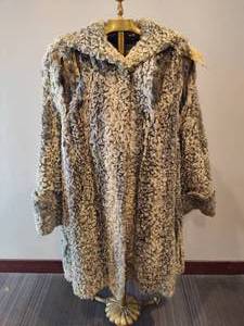 lot 49 image: Curly Lambs Wool Coat - RepairRepurpose