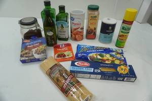 lot 24 image: Opened Spices, Oil, Cooking Spray and Other Food Items