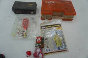 lot 40 image: Fishing Tackle Organizers, Tackle, Heavy-Duty Rain Poncho