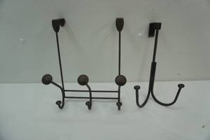 lot 52 image: Over-The-Door Coat RacksTowel Racks