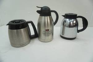 lot 54 image: Stainless Steel Insulated Coffee Carafes & Pots