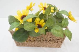 lot 105 image: Basket with Sunflowers