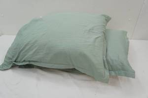 lot 106 image: 2 pillows with light green cases