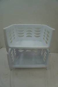lot 112 image: 2 Sterilite Stacking Organizing Baskets