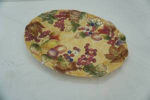 lot 128 image: 1 Large Ceramic Serving Tray. Fitz and Floyd Classics. Tuscan Villa