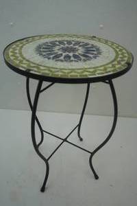 lot 152 image: Mosaic Side Table  Patio Table