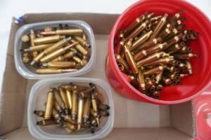 lot 154 image: 257 WBY MAG Brass Shells, 284 WIN Brass Shells