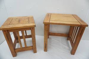 lot 155 image: Wooden Nesting Side Tables 2ct