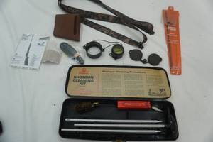 lot 172 image: Shotgun Recoil Pad, Strap, Cleaning Kit and other Accessories