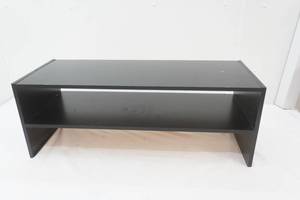 lot 206 image: Black Pressed Wood Shoe Shelf. 31x12x11.5