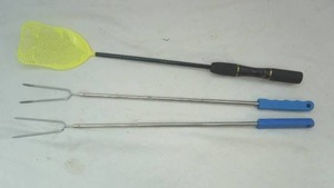 lot 221 image: Campfire forks, flyswatter