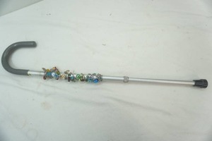 lot 222 image: Bejeweled adjustable cane