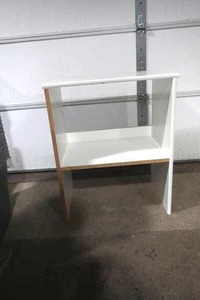 lot 265 image: White Pressed Wood Shelf, Small Desk