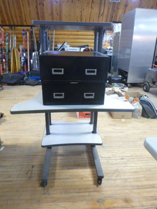 lot 192 image: Computer Desk and Storage Cabinets