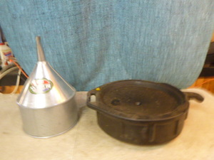 lot 196 image: Garage Funnel and Oil Pan