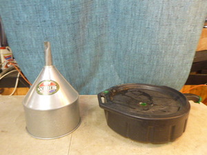 lot 197 image: Garage Funnel and Oil Pan