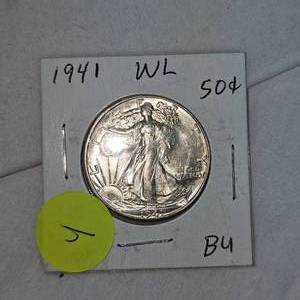1941 Walking Liberty Half 50c BU, Gorgeous Piece