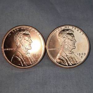 lot 23 image: 2-1909 VGB Golden State Mint 1oz Copper Wheatback Lincolns
