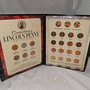 lot 27 image: Lincoln COA Penny DisplayCollection-25 Coins