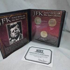 lot 28 image: JFK Mint Mark Collection and America Nickels Collection with COA