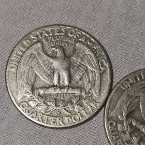 lot 51 image: 3-1960 Silver Washingtons 25c