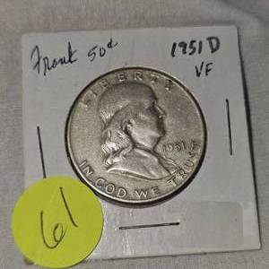 lot 61 image: 1951D Franklin VF