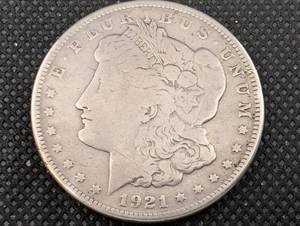 lot 79 image: 1921-S Morgan Silver Dollar
