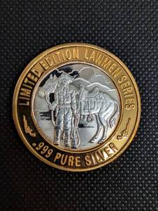 lot 92 image: Bat Masterson & Limited Edition Lawmen Series .999 Silver Coins (Lot of 2)